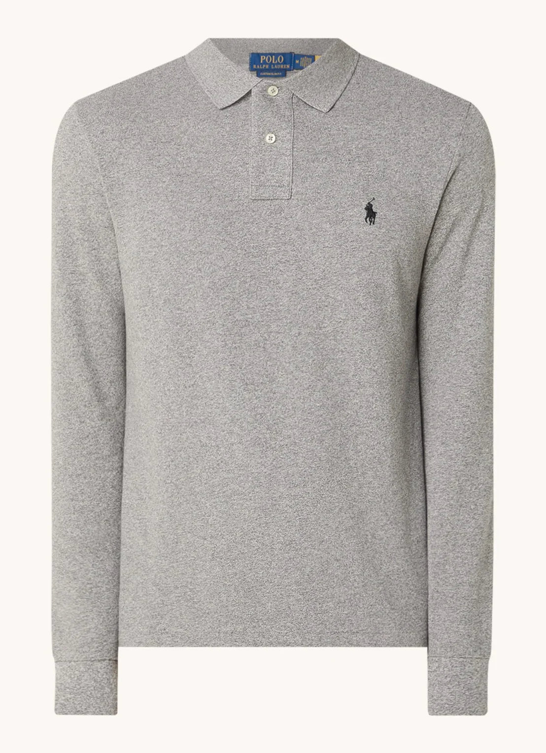Polo Ralph Lauren Custom slim fit polo van piqué katoen met lange mouw