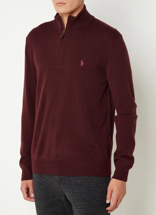 Polo Ralph Lauren Fijngebreide trui van wol met halve rits