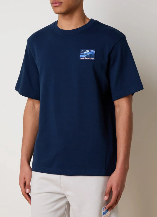 Casablanca T-shirt van biologisch katoen met logo