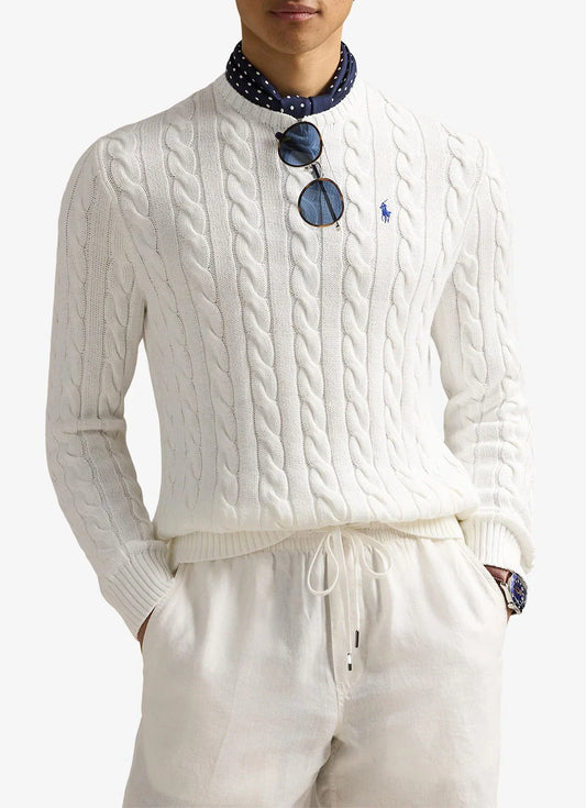 Polo Ralph Lauren Kabelgebreide trui met logoborduring
