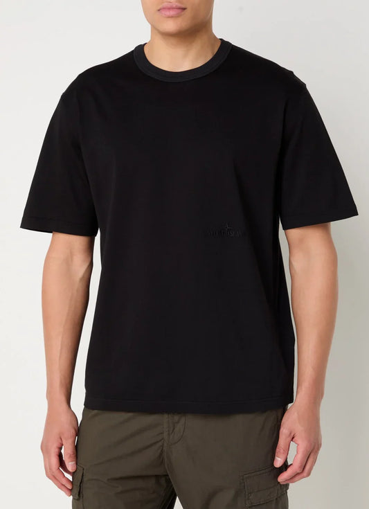 Stone Island S0175 T-shirt met logoborduring