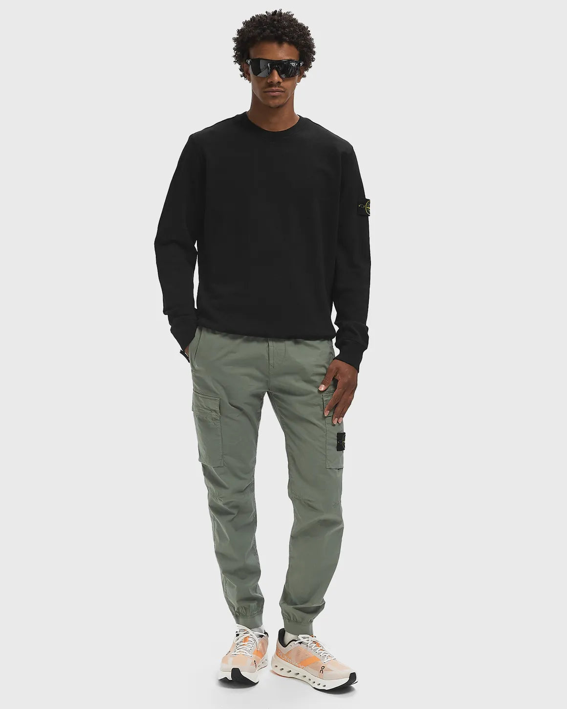 Stone Island sweater met logoborduring